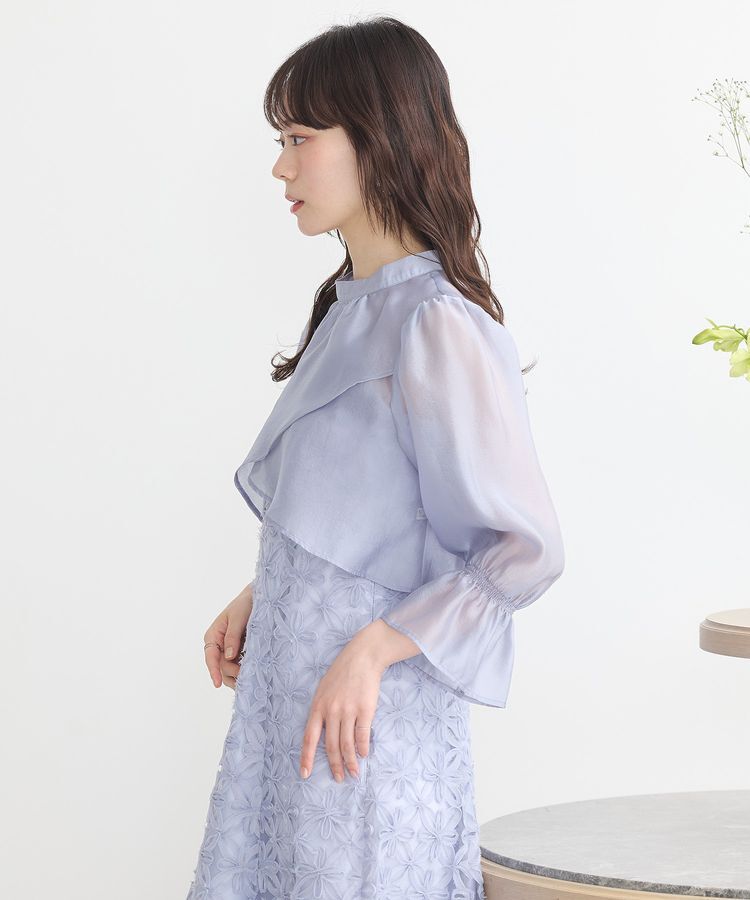 earth music&ecology「SET2点シアーブラウス＋3Dレースワンピース」|ワンピース|