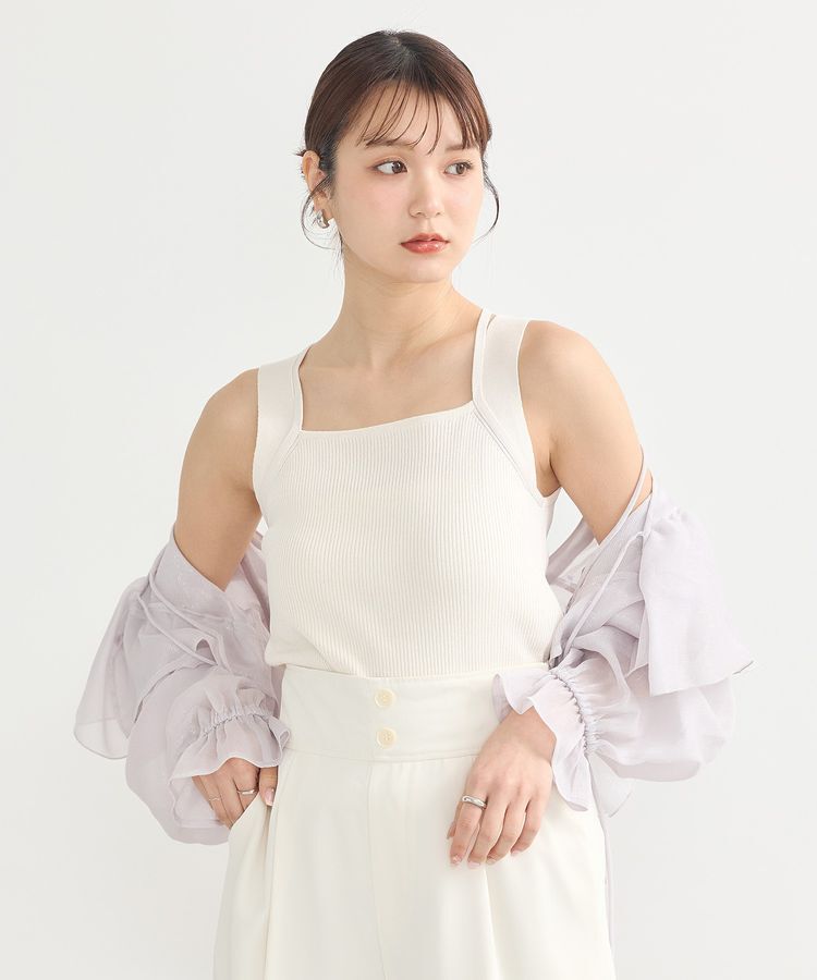 earth music&ecology「レイヤードニットタンクトップ」|キャミソール|