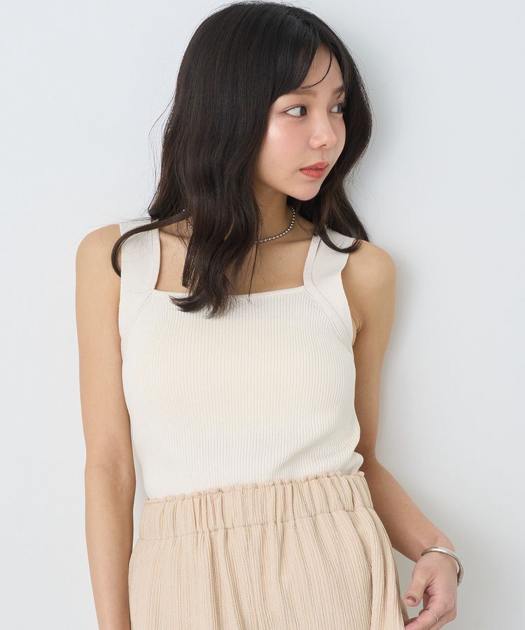 earth music&ecology「レイヤードニットタンクトップ」|キャミソール|
