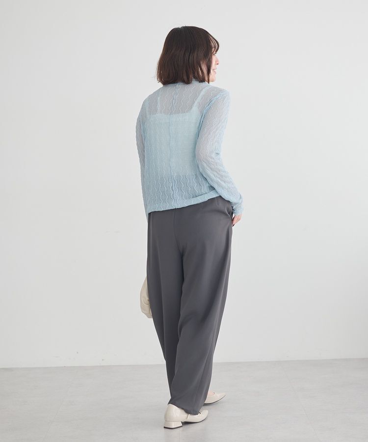 earth music&ecology「ハイネックシアーうねうねプルオーバー」|Tシャツ・カットソー|