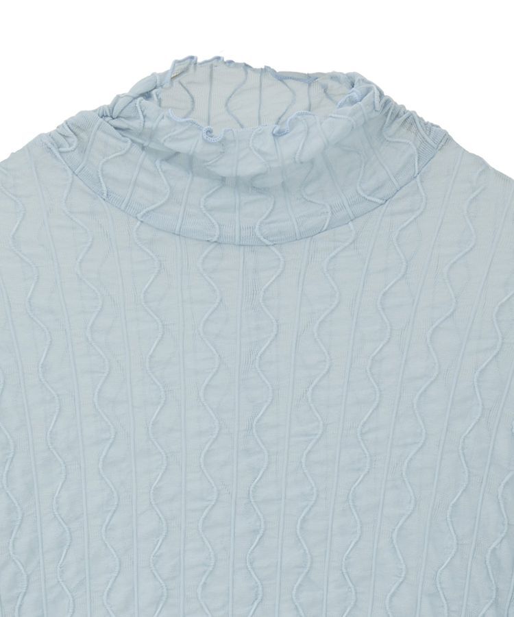 earth music&ecology「ハイネックシアーうねうねプルオーバー」|Tシャツ・カットソー|