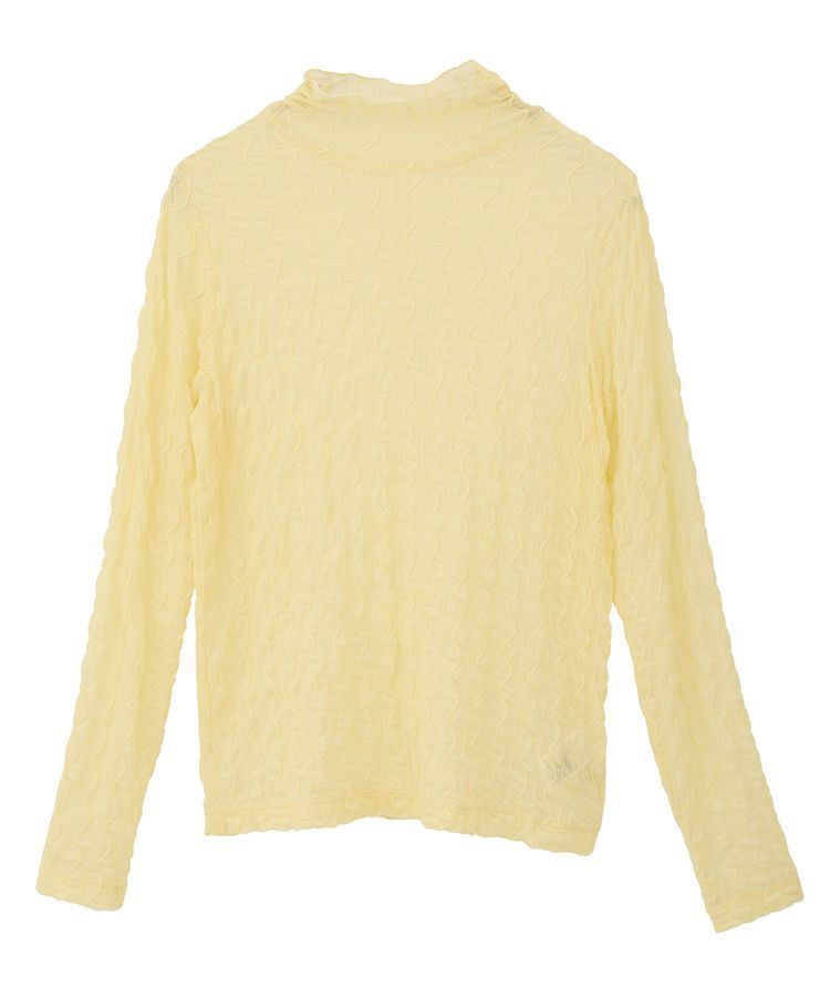 earth music&ecology「ハイネックシアーうねうねプルオーバー」|Tシャツ・カットソー|