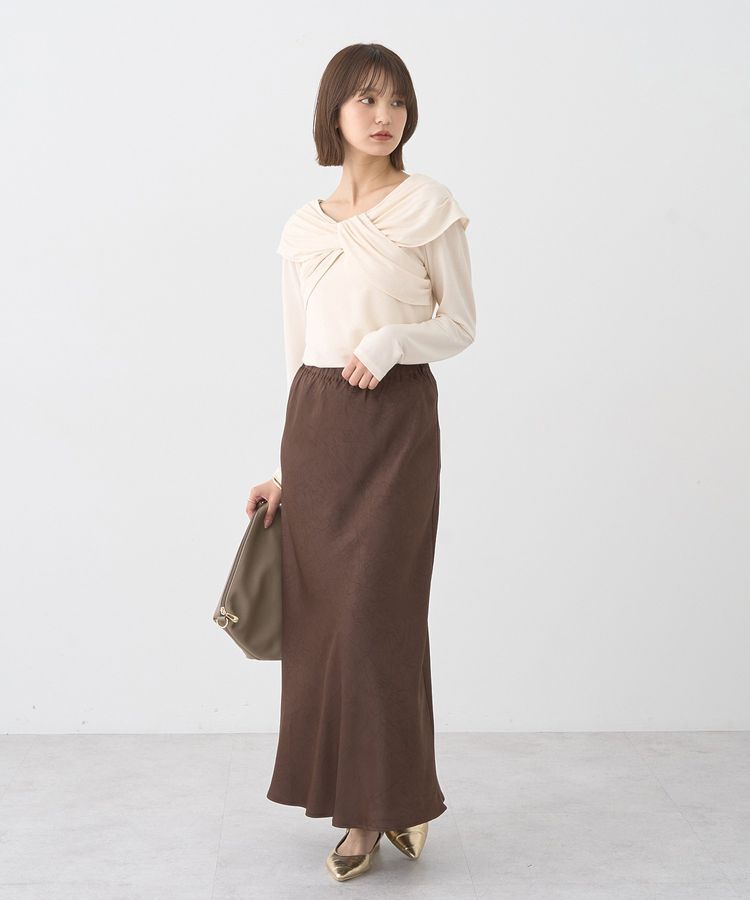 earth music&ecology「リボンライクドレーププルオーバー」|Tシャツ・カットソー|