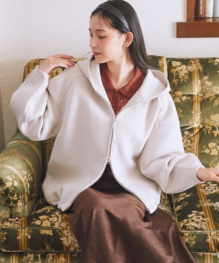 earth music&ecology「ダンボールニットフーディーブルゾン」|ブルゾン・スタジャン|