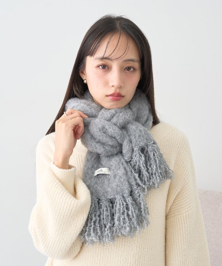 earth music&ecology「ループヤーンフリンジマフラー」|マフラー|