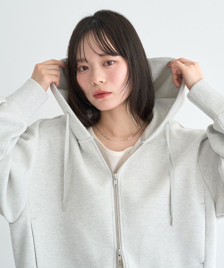 earth music&ecology「エアもちフーディブルゾン」|スウェット・ジャージ|