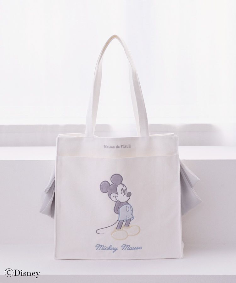 Maison de FLEUR「Mickey Mouse/リボントートバッグ」|トートバッグ|アイボリー