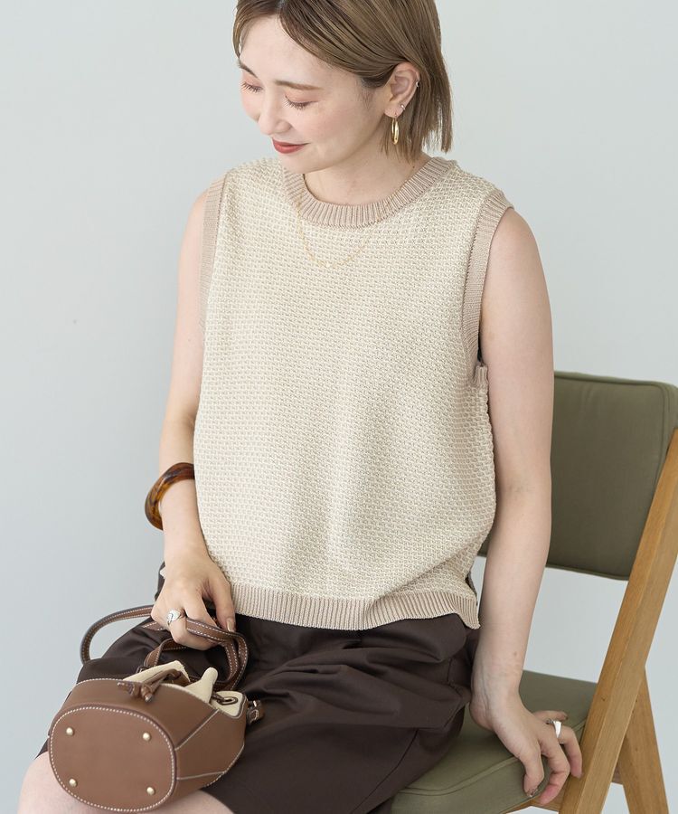 AMERICAN HOLIC「ジャガードニットベスト」|ベスト・ジレ|Beige