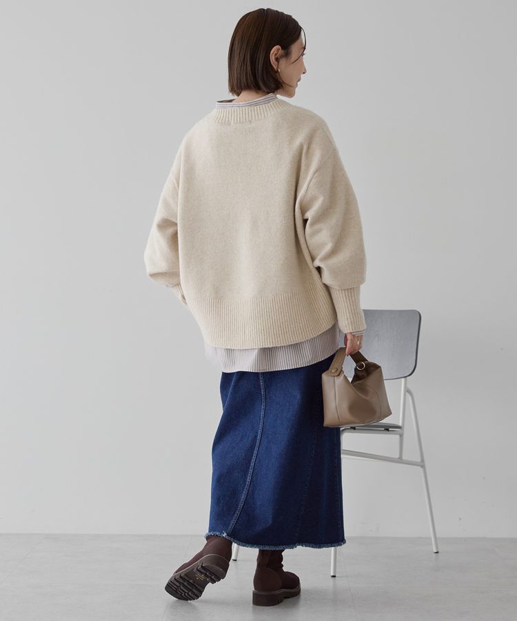 AMERICAN HOLIC「ワイドリブVネックプルオーバー」|ニット・セーター|