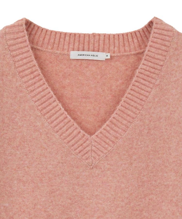 AMERICAN HOLIC「ワイドリブVネックプルオーバー」|ニット・セーター|