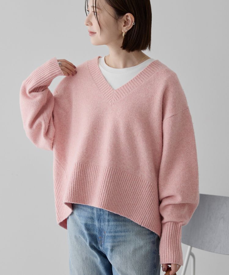 AMERICAN HOLIC「ワイドリブVネックプルオーバー」|ニット・セーター|