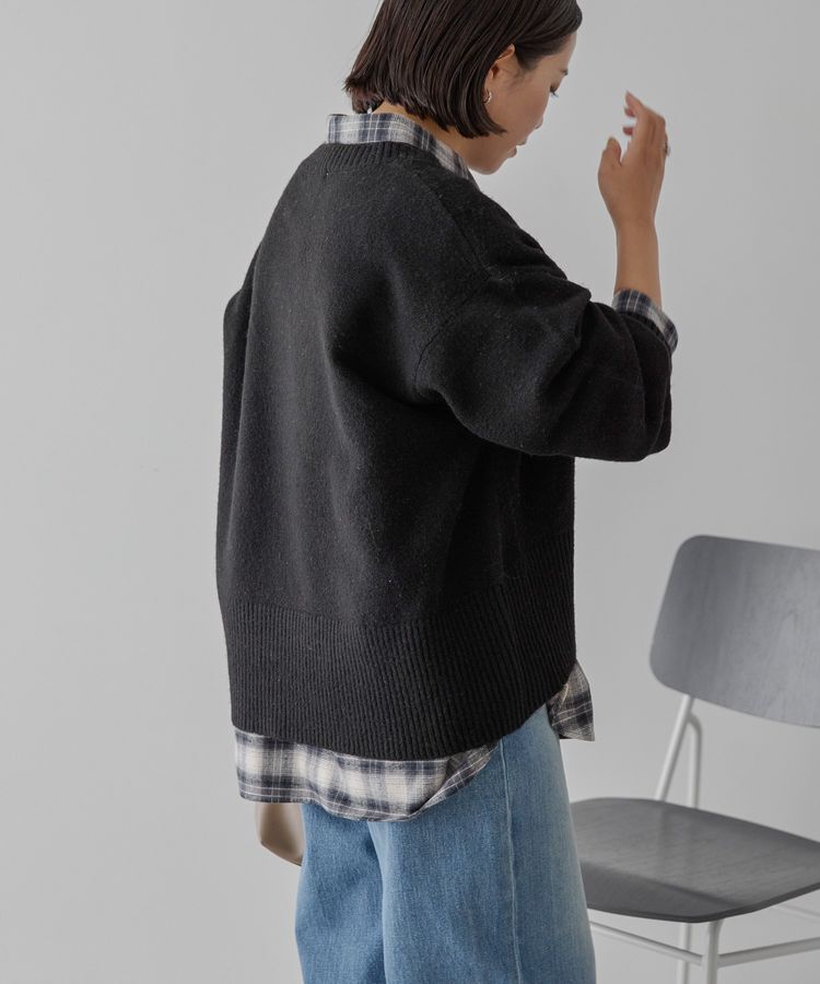 AMERICAN HOLIC「ワイドリブVネックプルオーバー」|ニット・セーター|