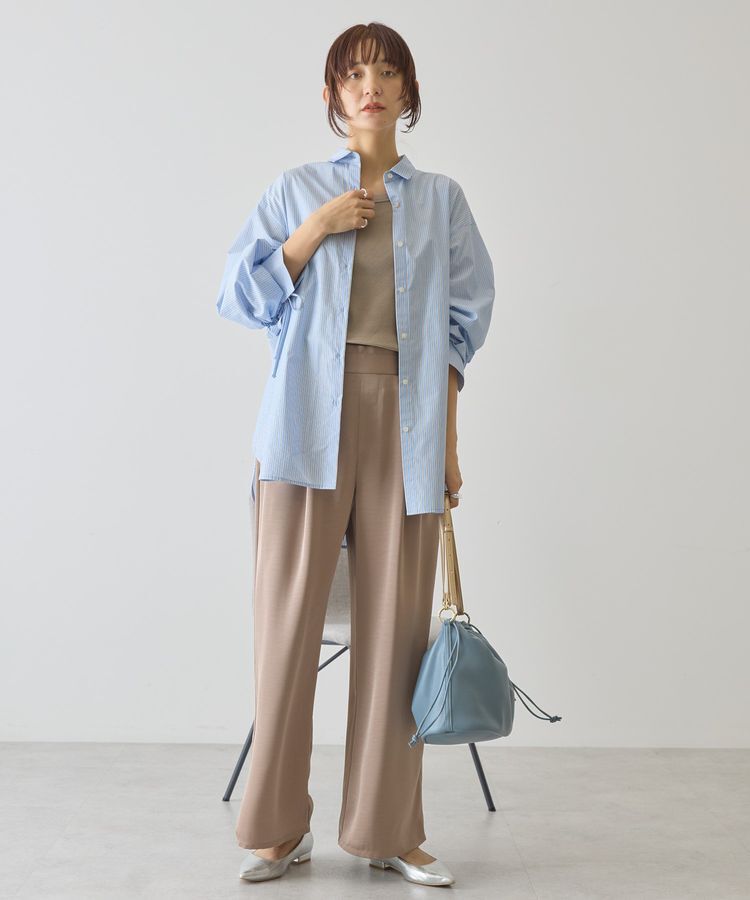 AMERICAN HOLIC「【イージーケア】バックギャザーリボンシャツ」|シャツ・ブラウス|