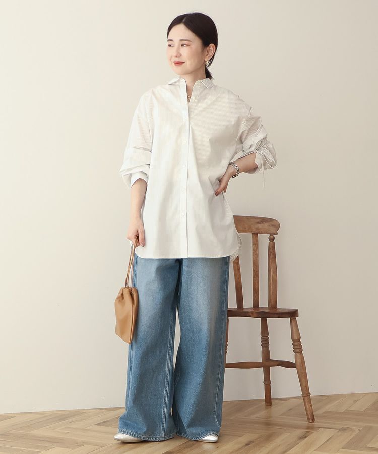 AMERICAN HOLIC「【イージーケア】バックギャザーリボンシャツ」|シャツ・ブラウス|