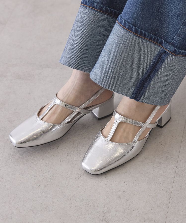 AMERICAN HOLIC「Tストラップスクエアパンプス」|パンプス|