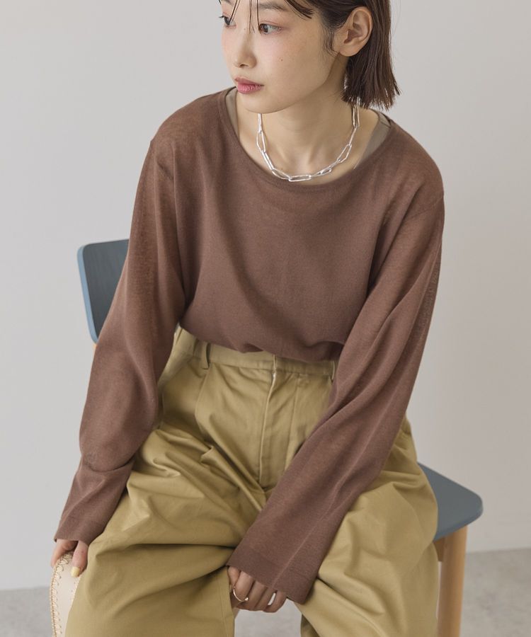 AMERICAN HOLIC「シアーニットプルオーバー」|ニット・セーター|