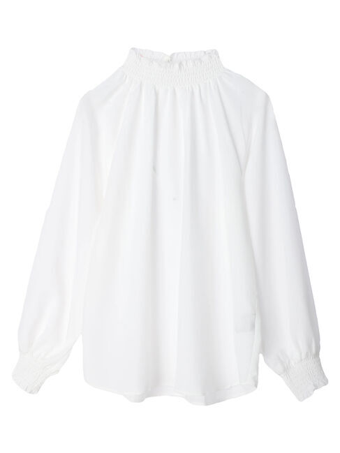 Green Parks「・ELENCARE　DUE　シャーリングカラーブラウス」|シャツ・ブラウス|