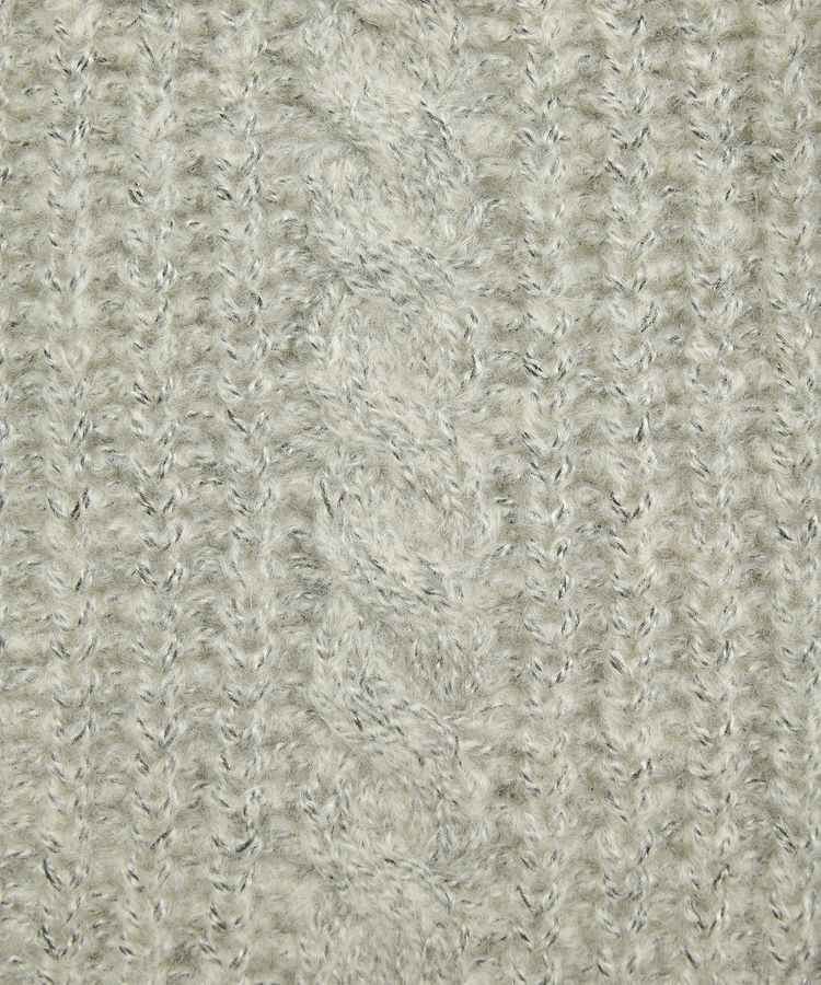 Green Parks「衿付きケーブルzipカーディガン」|カーディガン|