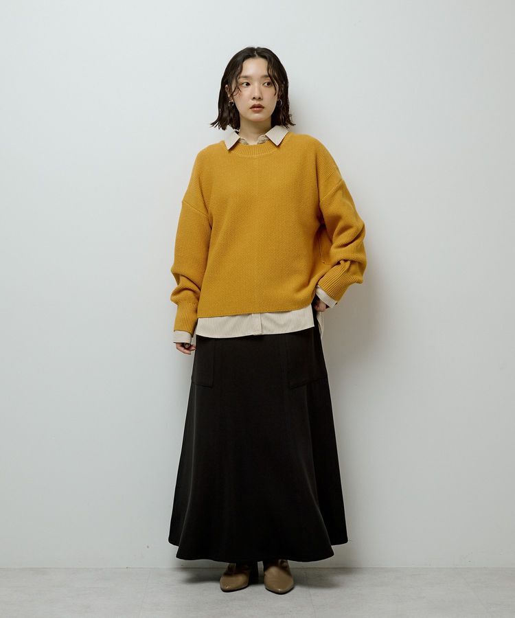 Green Parks「かのこ編モックネックニットプルオーバー」|ニット・セーター|