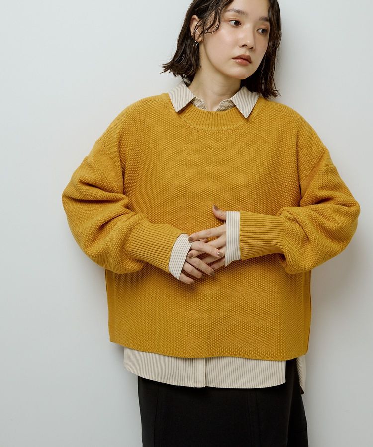 Green Parks「かのこ編モックネックニットプルオーバー」|ニット・セーター|