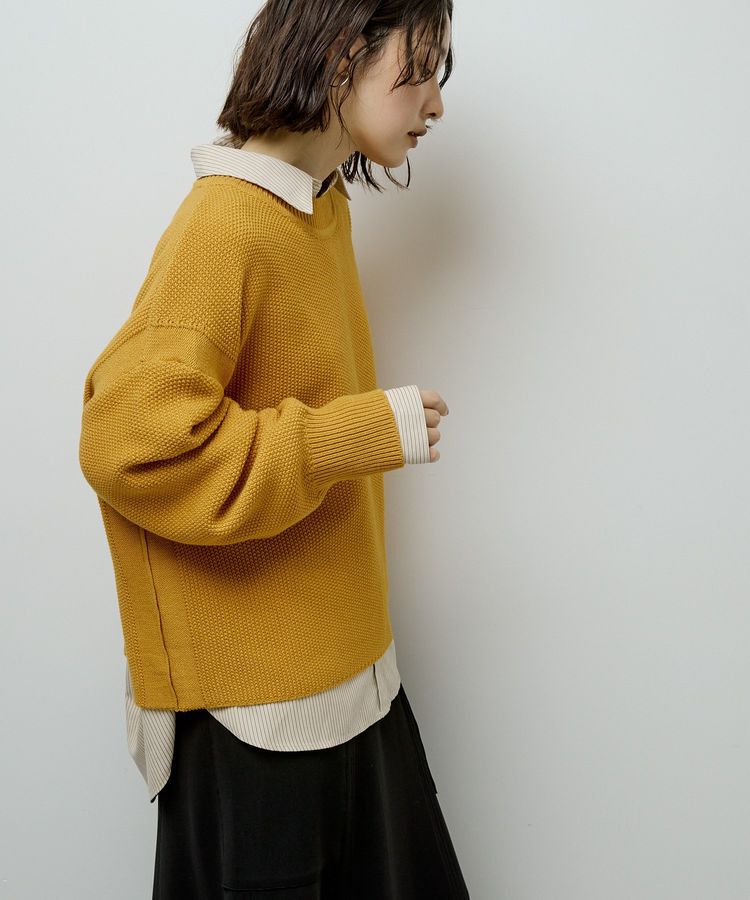 Green Parks「かのこ編モックネックニットプルオーバー」|ニット・セーター|