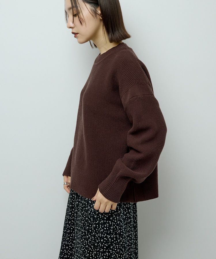 Green Parks「かのこ編モックネックニットプルオーバー」|ニット・セーター|