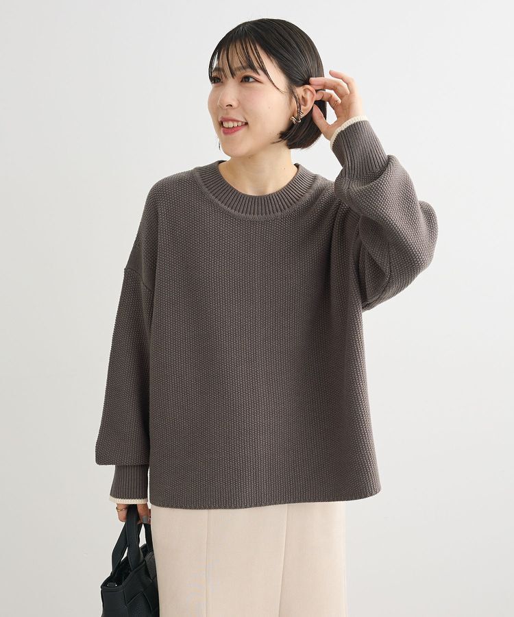 Green Parks「かのこ編モックネックニットプルオーバー」|ニット・セーター|