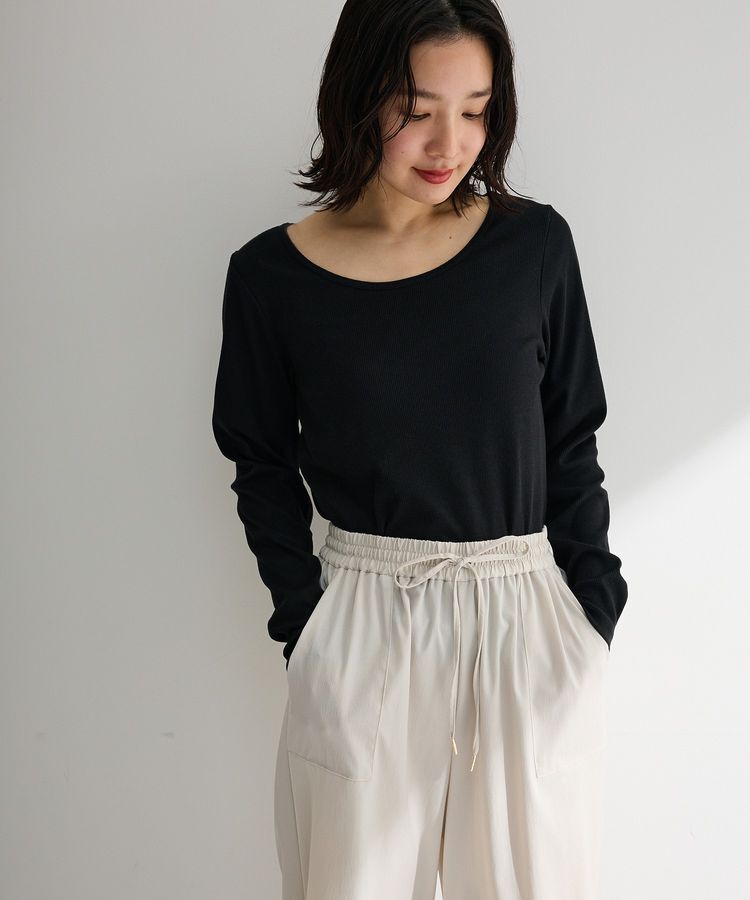 Green Parks「バレエネックリブインナー」|インナー|Black