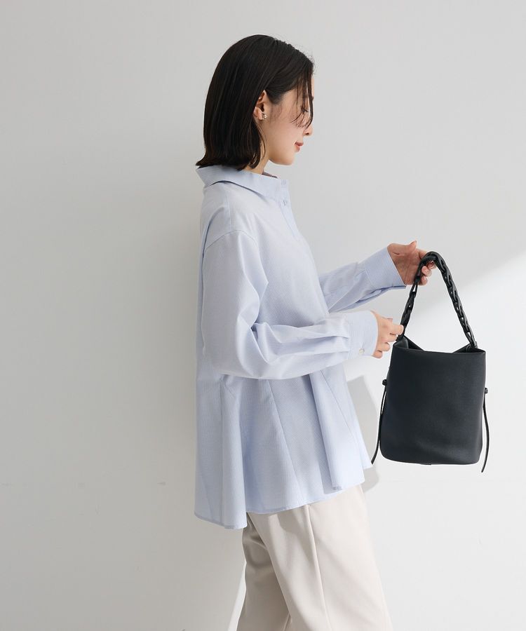 Green Parks「スウィッチングペプラムシャツ」|シャツ・ブラウス|