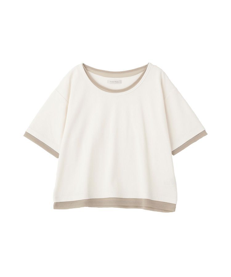 Green Parks「チュールレイヤードボックスプルオーバー」|Tシャツ・カットソー|