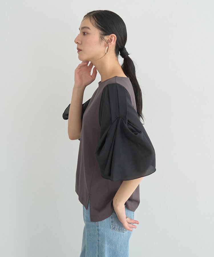 YECCA VECCA「シアースリーブカットソー」|Tシャツ・カットソー|