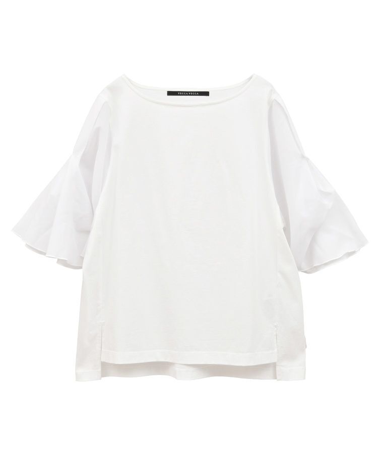 YECCA VECCA「シアースリーブカットソー」|Tシャツ・カットソー|