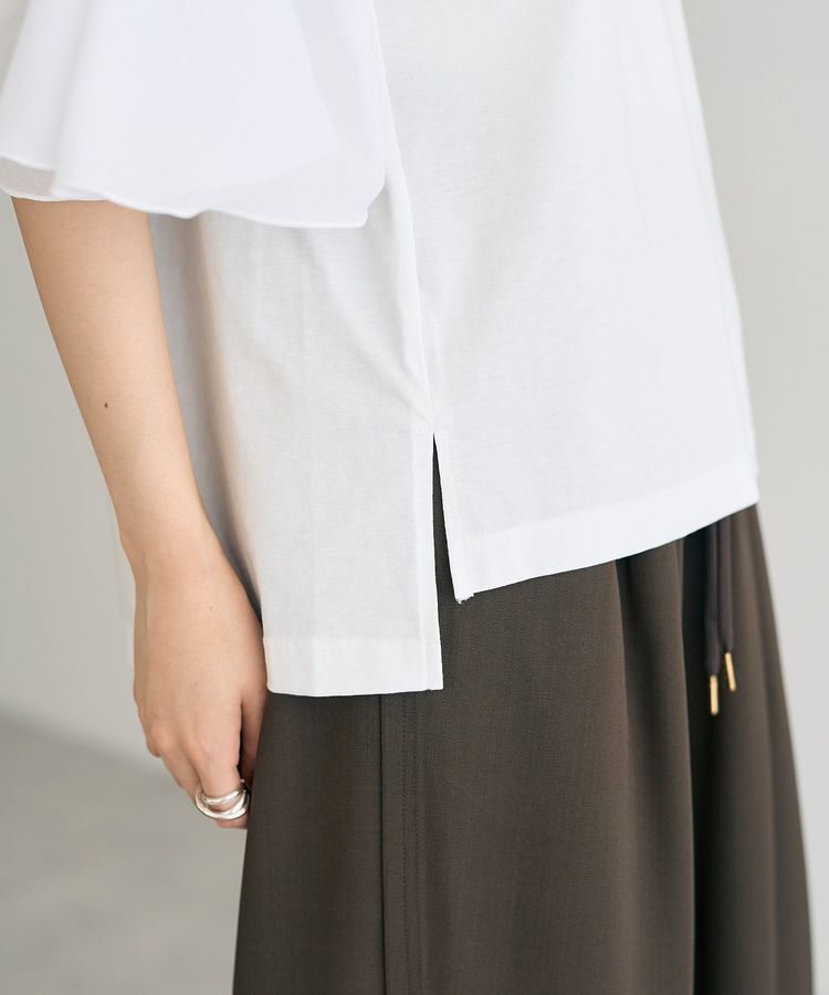 YECCA VECCA「シアースリーブカットソー」|Tシャツ・カットソー|