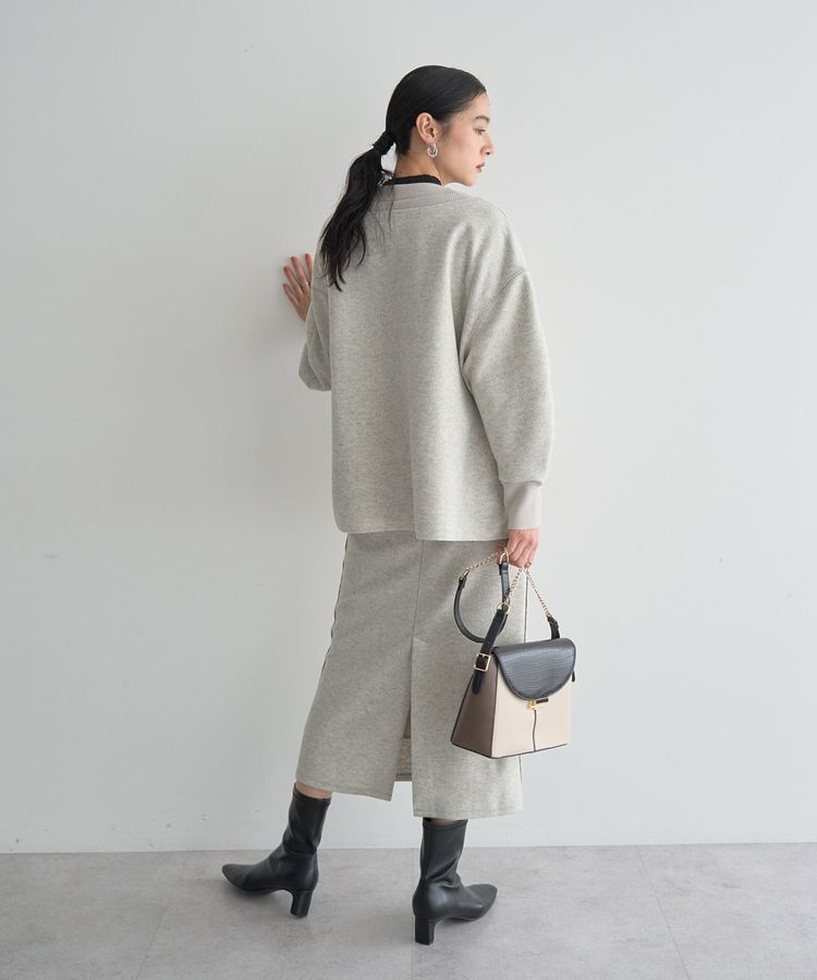 YECCA VECCA「メルトンナロースカート」|タイト|