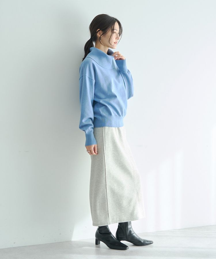 YECCA VECCA「メルトンナロースカート」|タイト|
