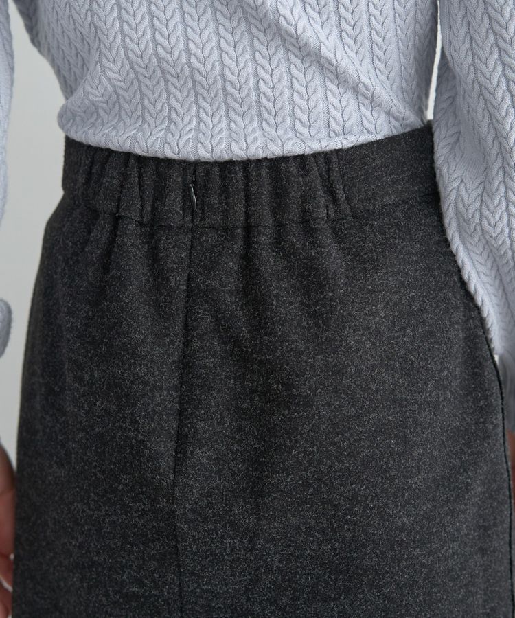 YECCA VECCA「メルトンナロースカート」|タイト|