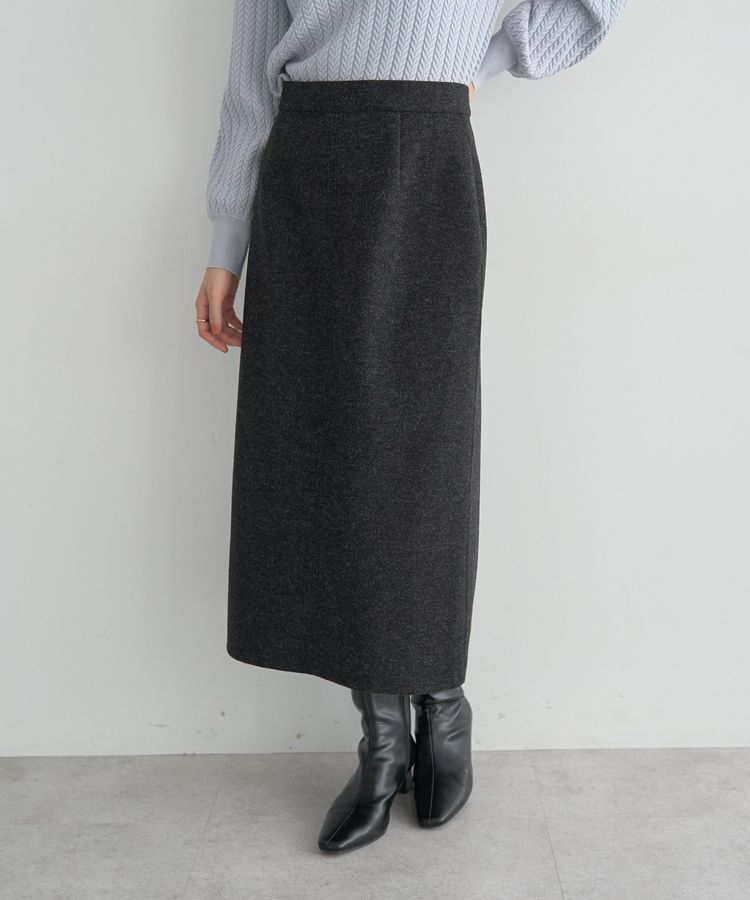 YECCA VECCA「メルトンナロースカート」|タイト|