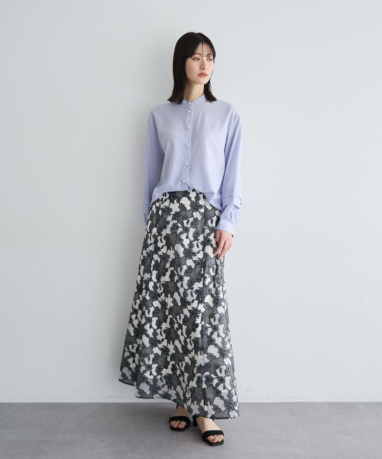 YECCA VECCA「2way裾アレンジパール釦ブラウス」|シャツ・ブラウス|