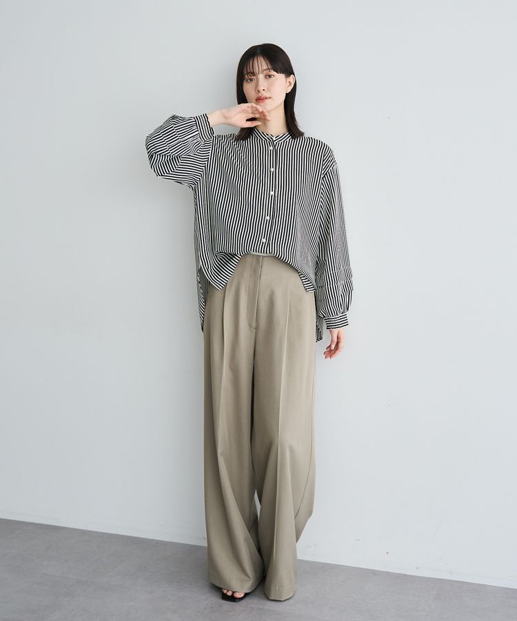 YECCA VECCA「2way裾アレンジパール釦ブラウス」|シャツ・ブラウス|