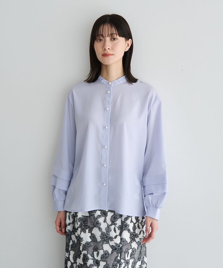 YECCA VECCA「2way裾アレンジパール釦ブラウス」|シャツ・ブラウス|