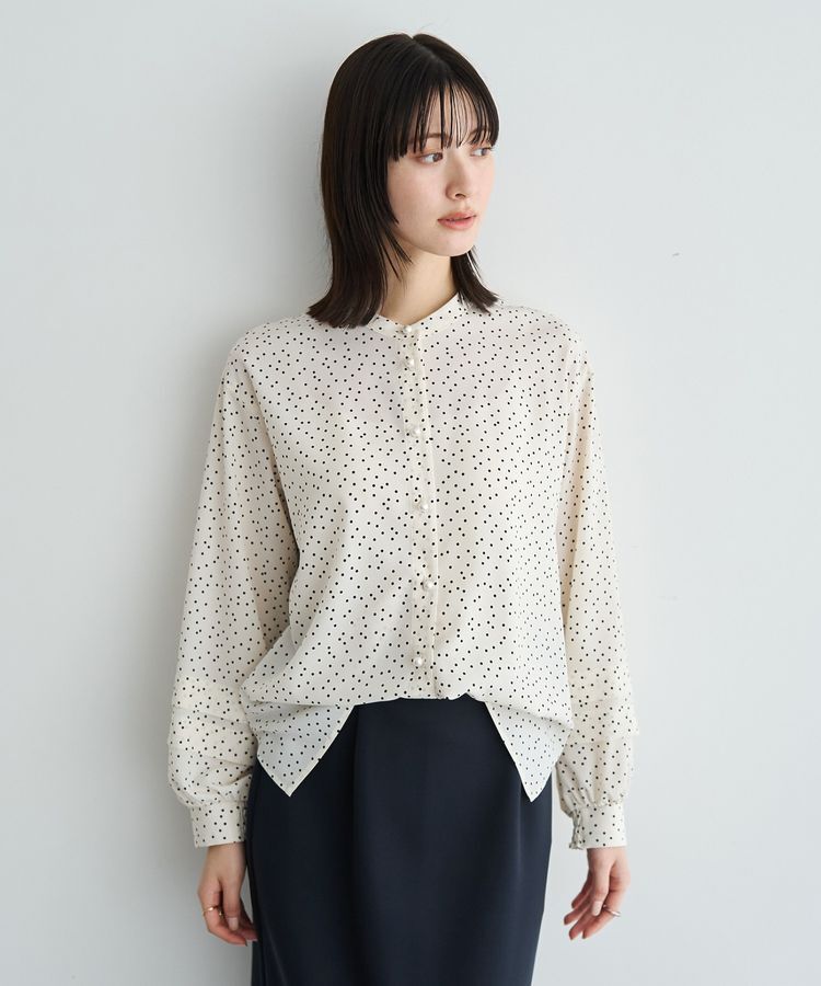 YECCA VECCA「2way裾アレンジパール釦ブラウス」|シャツ・ブラウス|Dot