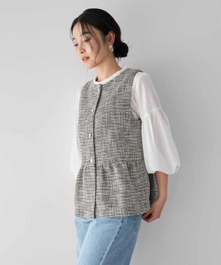 YECCA VECCA「ブレードトリミングブラウス」|シャツ・ブラウス|