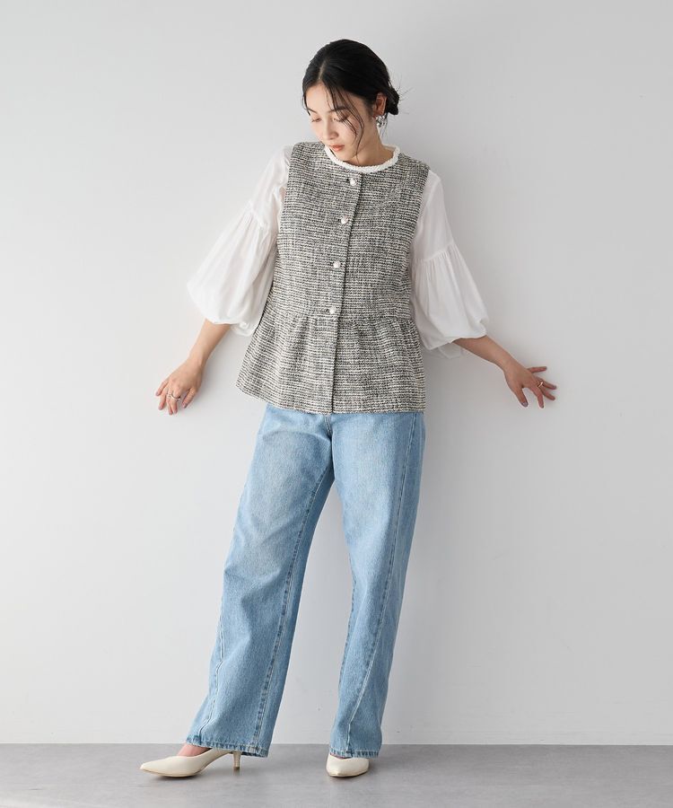 YECCA VECCA「ブレードトリミングブラウス」|シャツ・ブラウス|