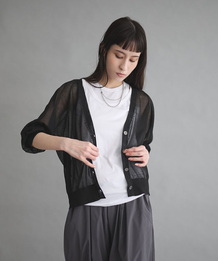GARAGE OF GOOD CLOTHING「シアーVネックカーディガン」|カーディガン|