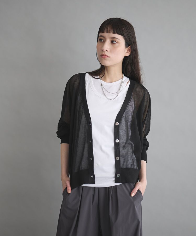 GARAGE OF GOOD CLOTHING「シアーVネックカーディガン」|カーディガン|
