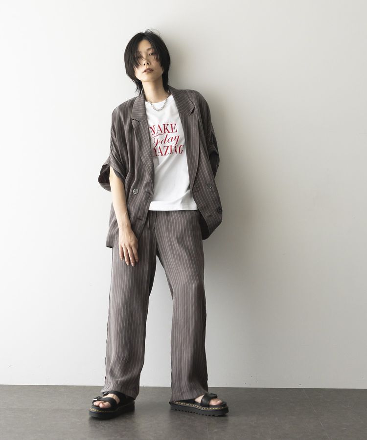 GARAGE OF GOOD CLOTHING「ストライプドロストストレートパンツ」|その他|