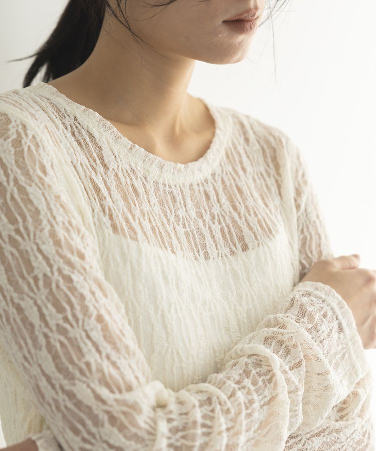 GARAGE OF GOOD CLOTHING「ストレッチレースクルーネックプルオーバー」|Tシャツ・カットソー|