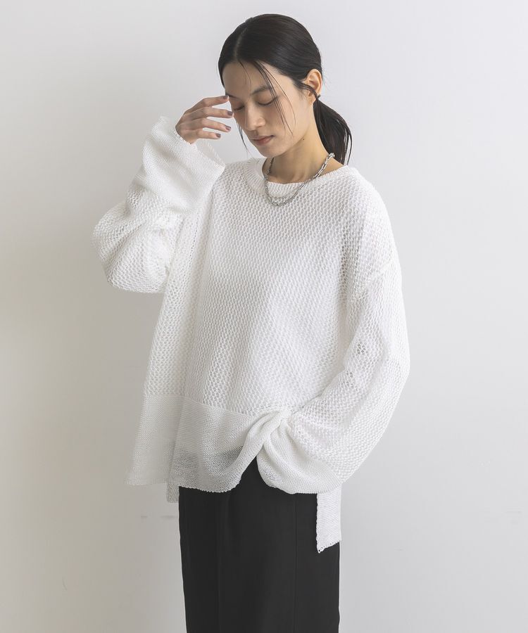 GARAGE OF GOOD CLOTHING「ストローヤーンメッシュプルオーバー」|ニット・セーター|