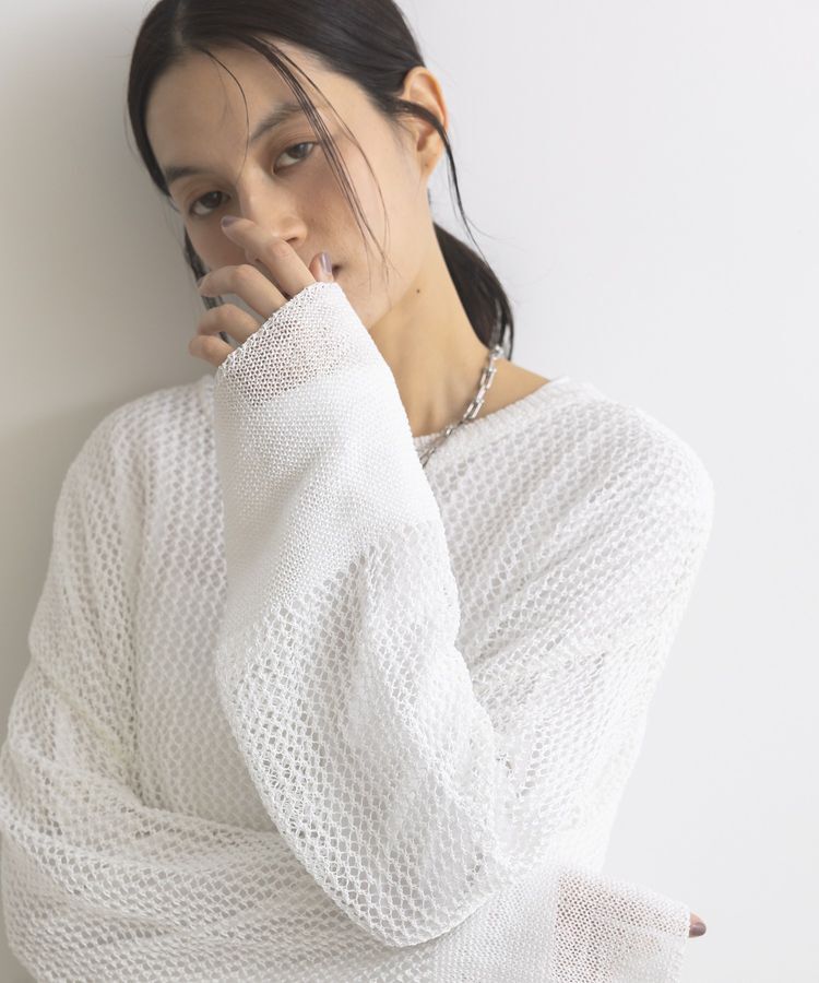 GARAGE OF GOOD CLOTHING「ストローヤーンメッシュプルオーバー」|ニット・セーター|