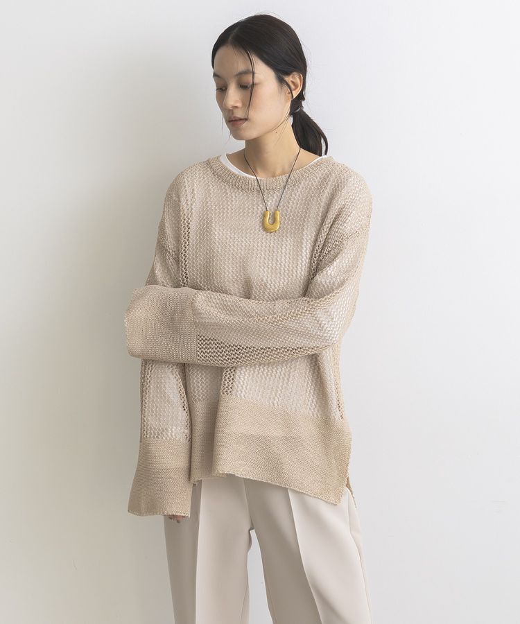 GARAGE OF GOOD CLOTHING「ストローヤーンメッシュプルオーバー」|ニット・セーター|
